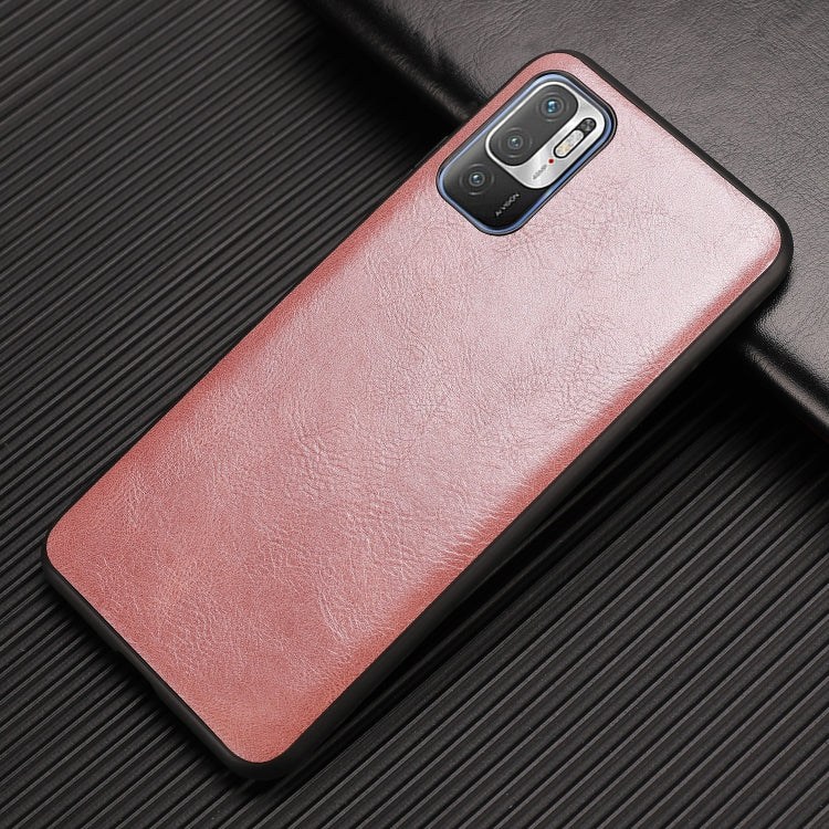 For Xiaomi Redmi Note 10 5G Crazy Horse Textured Calfskin PU+PC+TPU Case