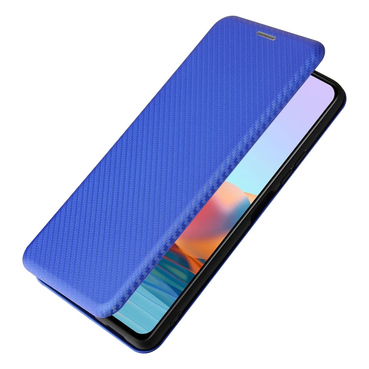 For Xiaomi Redmi Note 10 Pro Max Carbon Fiber Texture Horizontal Flip TPU + PC + PU Leather Case with Card Slot