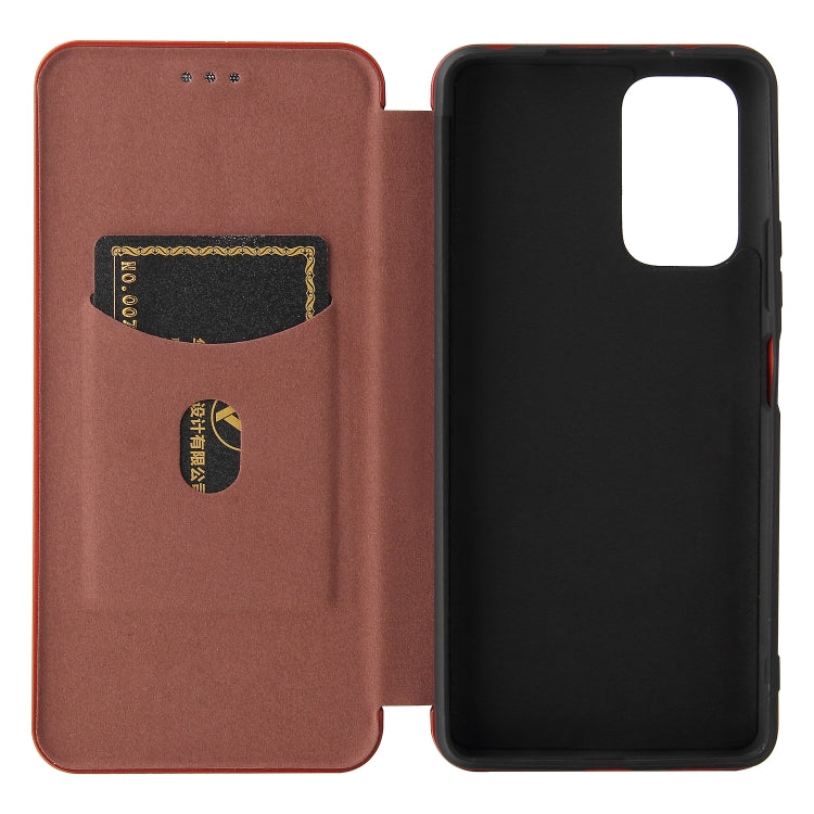 For Xiaomi Redmi Note 10 Pro Max Carbon Fiber Texture Horizontal Flip TPU + PC + PU Leather Case with Card Slot