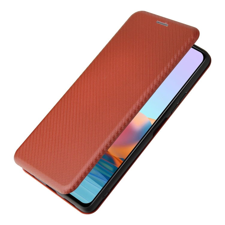 For Xiaomi Redmi Note 10 Pro Max Carbon Fiber Texture Horizontal Flip TPU + PC + PU Leather Case with Card Slot