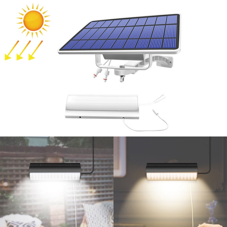 Pull-Switch 2 in 1 Solar Light 60-LEDs Landscape Courtyard Wall Lamp, Light Color:Warm Light