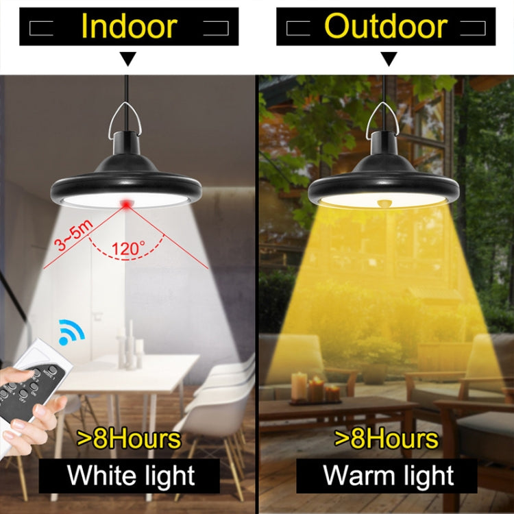 Smart Induction 2 in 1 112LEDs Solar Light Indoor and Outdoor Garden Garage LED Lamp, Light Color:Warm Light
