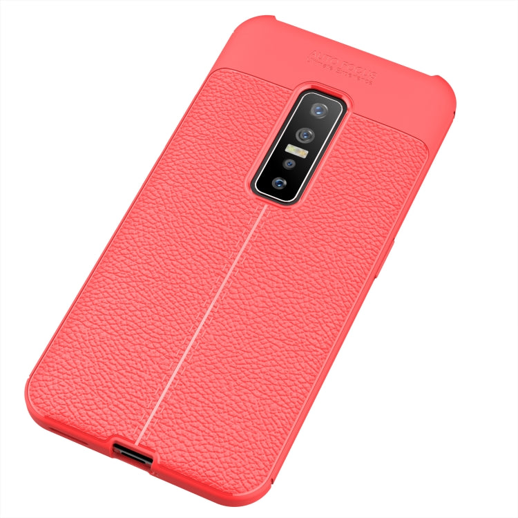 For Vivo V17 Pro Litchi Texture TPU Shockproof Protective Case