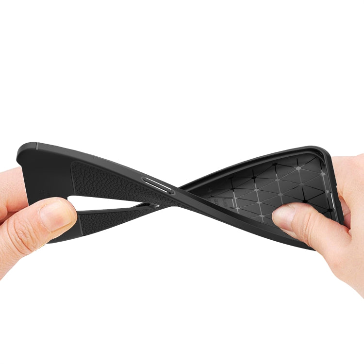 For Vivo V17 Pro Litchi Texture TPU Shockproof Protective Case