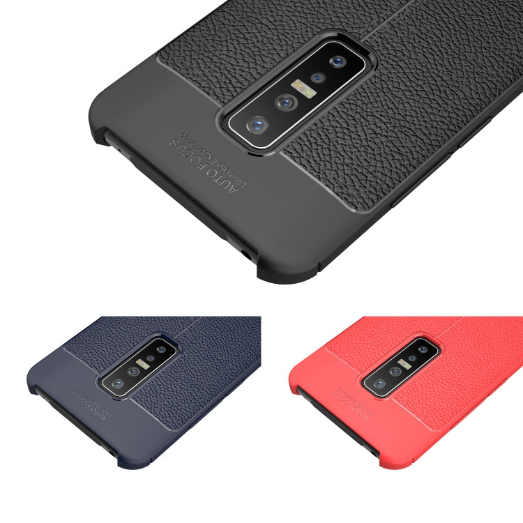 For Vivo V17 Pro Litchi Texture TPU Shockproof Protective Case