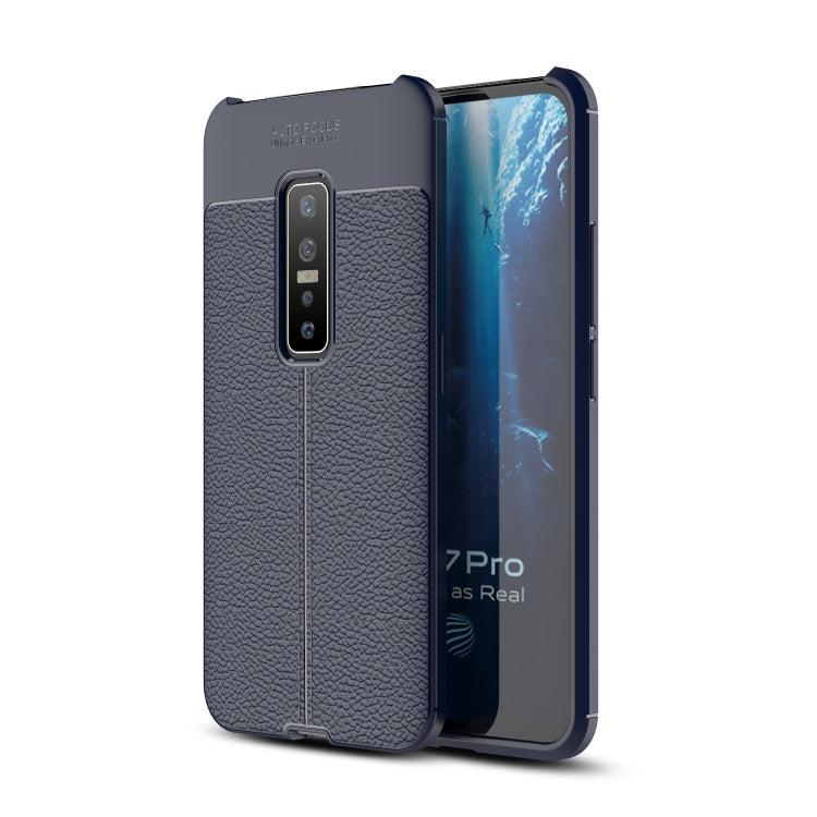 For Vivo V17 Pro Litchi Texture TPU Shockproof Protective Case