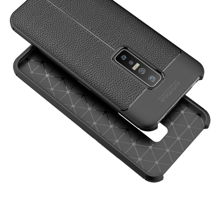 For Vivo V17 Pro Litchi Texture TPU Shockproof Protective Case