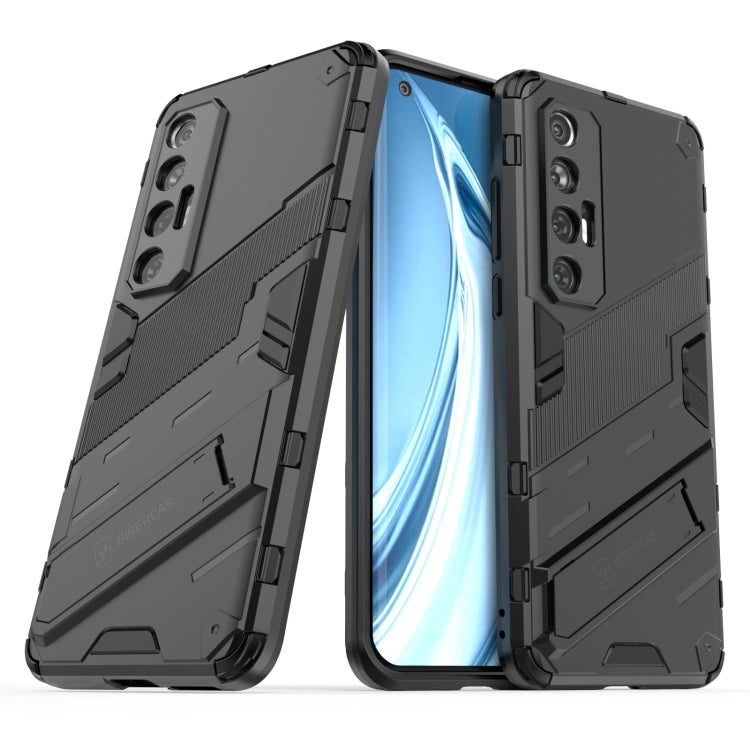For Xiaomi Mi 10S Punk Armor 2 in 1 PC + TPU Shockproof Case with Invisible Holder