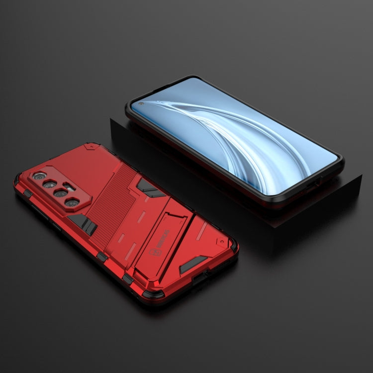 For Xiaomi Mi 10S Punk Armor 2 in 1 PC + TPU Shockproof Case with Invisible Holder