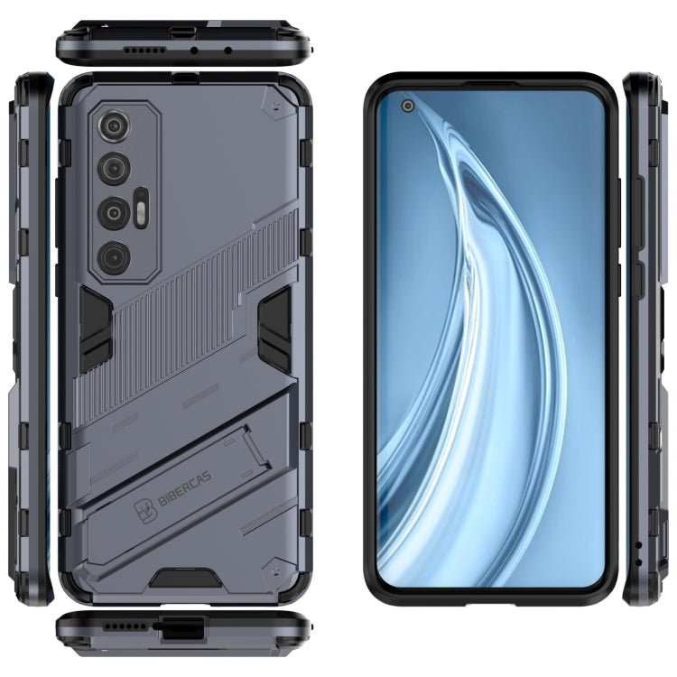 For Xiaomi Mi 10S Punk Armor 2 in 1 PC + TPU Shockproof Case with Invisible Holder