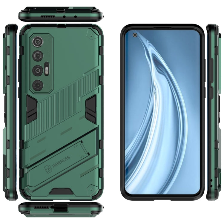 For Xiaomi Mi 10S Punk Armor 2 in 1 PC + TPU Shockproof Case with Invisible Holder