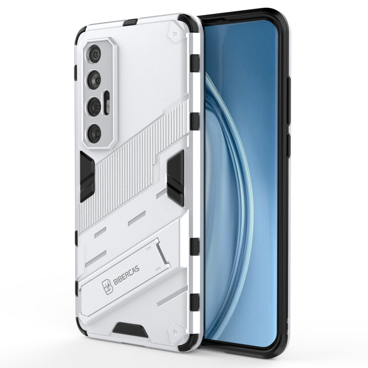 For Xiaomi Mi 10S Punk Armor 2 in 1 PC + TPU Shockproof Case with Invisible Holder