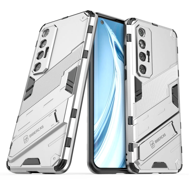 For Xiaomi Mi 10S Punk Armor 2 in 1 PC + TPU Shockproof Case with Invisible Holder