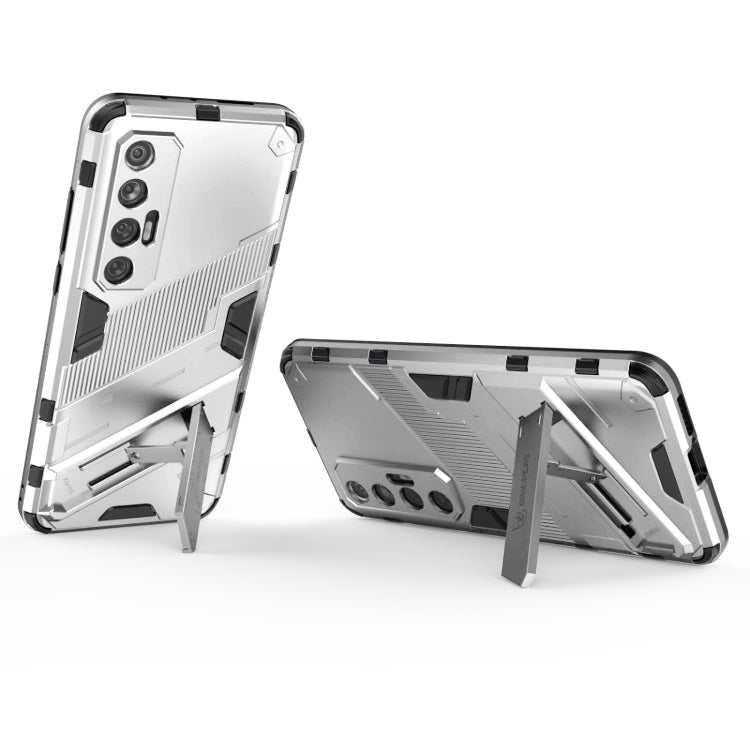 For Xiaomi Mi 10S Punk Armor 2 in 1 PC + TPU Shockproof Case with Invisible Holder