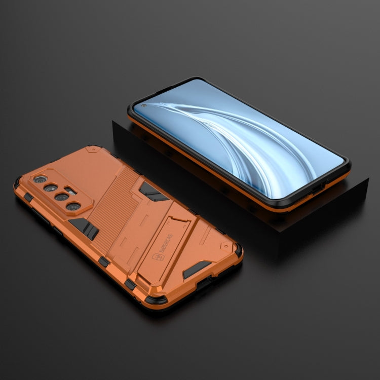 For Xiaomi Mi 10S Punk Armor 2 in 1 PC + TPU Shockproof Case with Invisible Holder