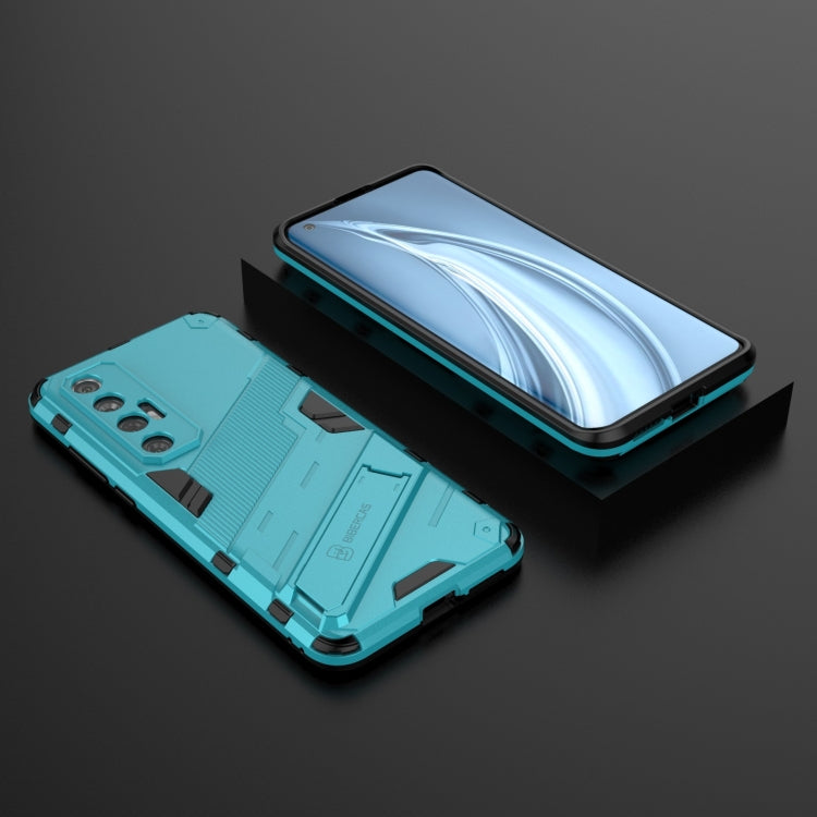 For Xiaomi Mi 10S Punk Armor 2 in 1 PC + TPU Shockproof Case with Invisible Holder