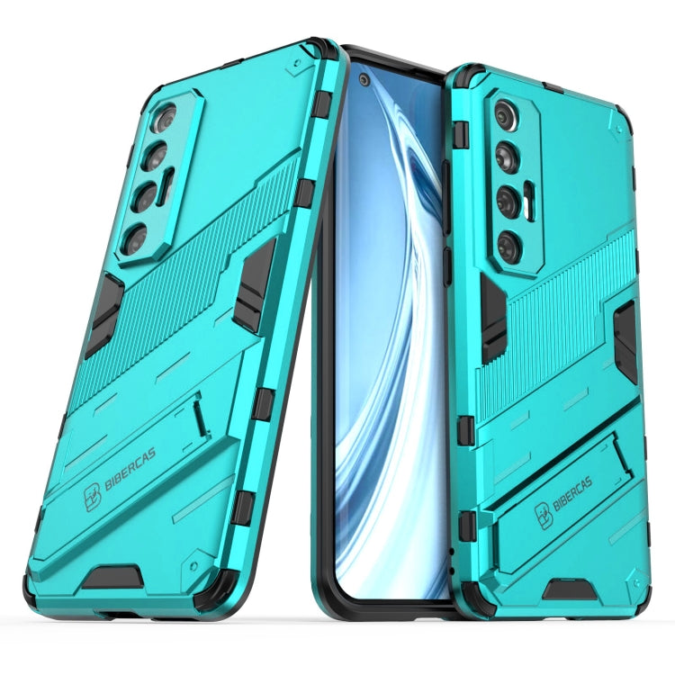 For Xiaomi Mi 10S Punk Armor 2 in 1 PC + TPU Shockproof Case with Invisible Holder