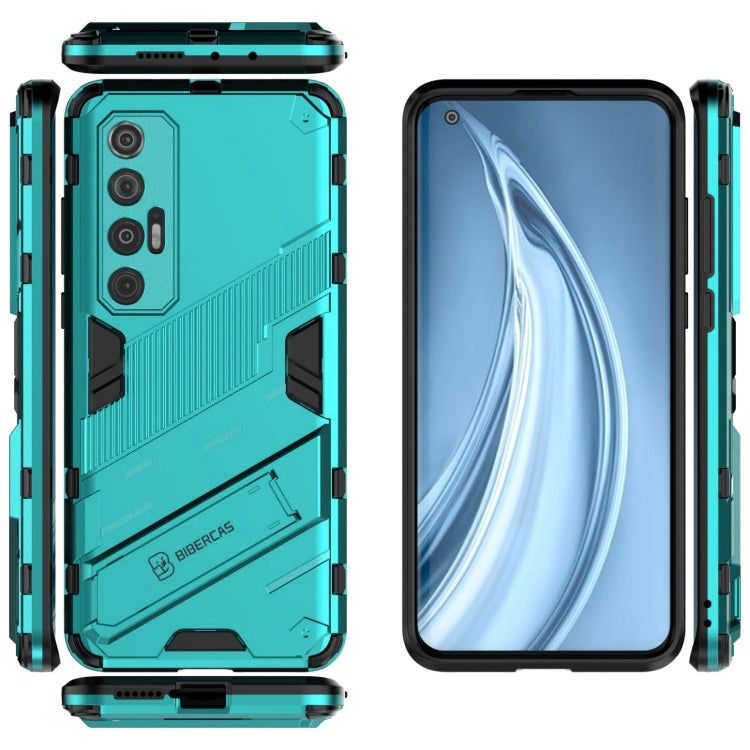 For Xiaomi Mi 10S Punk Armor 2 in 1 PC + TPU Shockproof Case with Invisible Holder