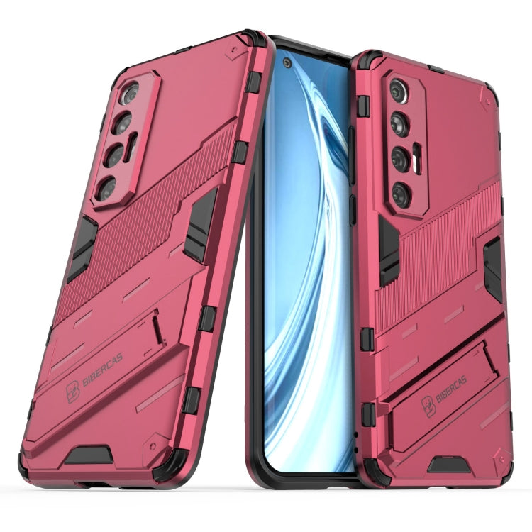For Xiaomi Mi 10S Punk Armor 2 in 1 PC + TPU Shockproof Case with Invisible Holder