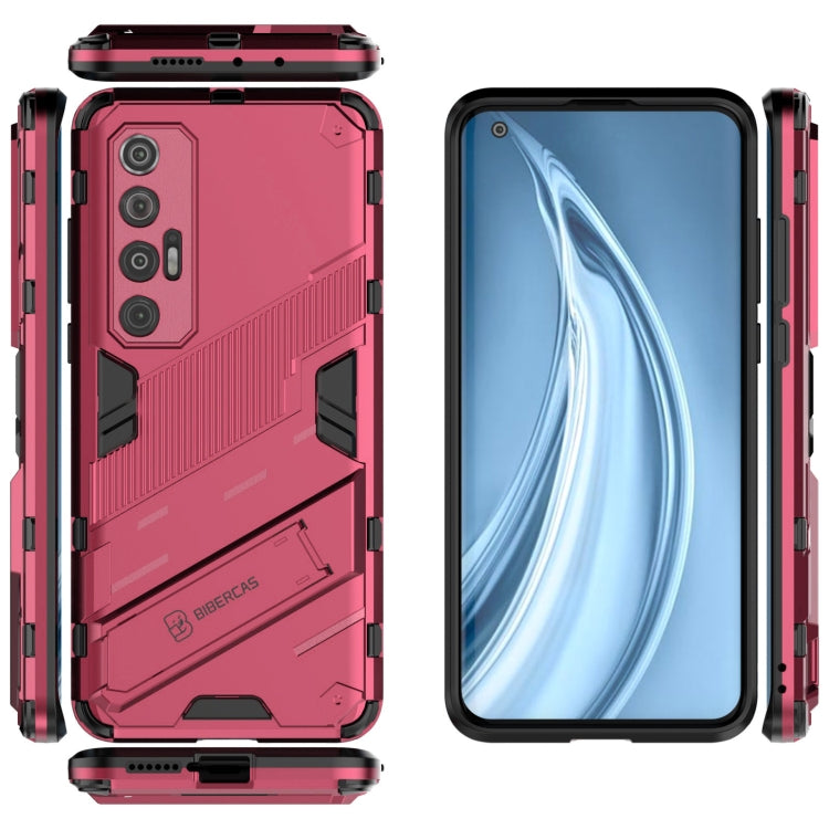 For Xiaomi Mi 10S Punk Armor 2 in 1 PC + TPU Shockproof Case with Invisible Holder