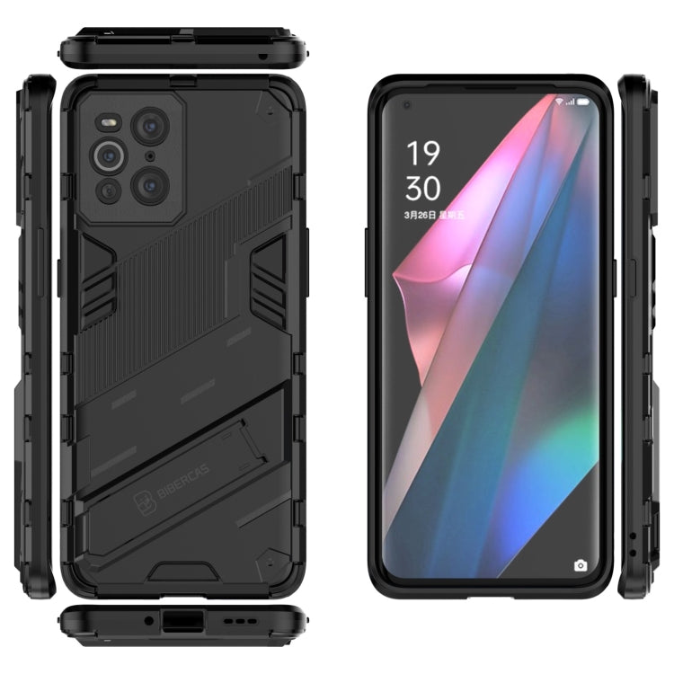 For OPPO Find X3 Punk Armor 2 in 1 PC + TPU Shockproof Case with Invisible Holder