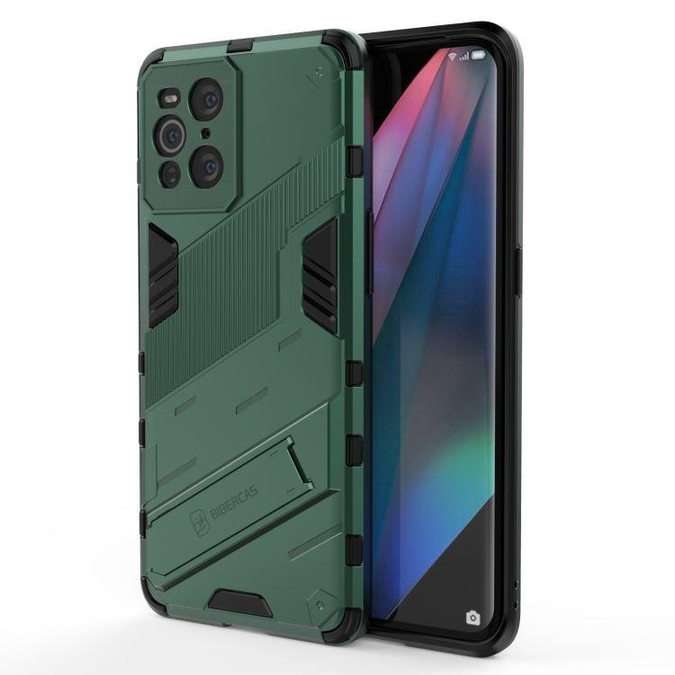 For OPPO Find X3 Punk Armor 2 in 1 PC + TPU Shockproof Case with Invisible Holder