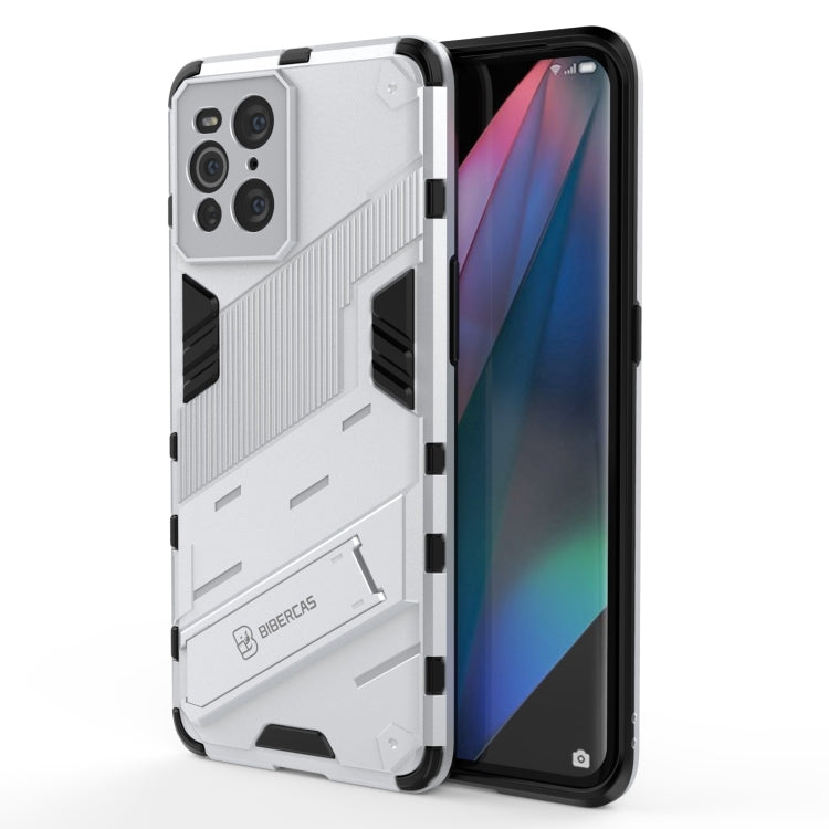 For OPPO Find X3 Punk Armor 2 in 1 PC + TPU Shockproof Case with Invisible Holder