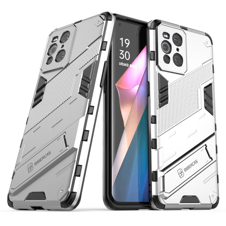 For OPPO Find X3 Punk Armor 2 in 1 PC + TPU Shockproof Case with Invisible Holder