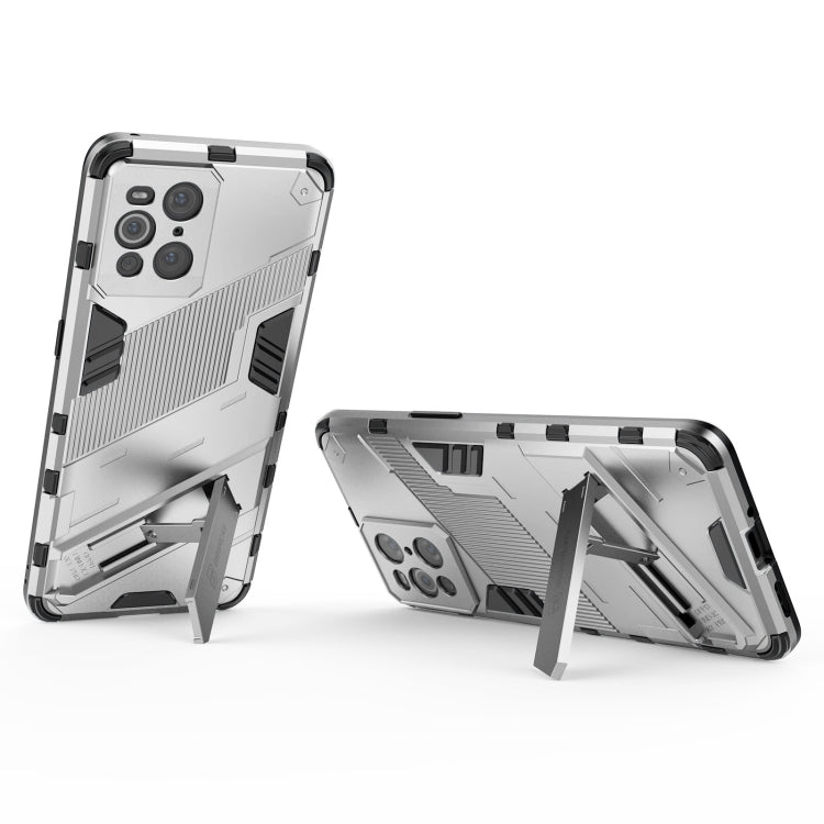 For OPPO Find X3 Punk Armor 2 in 1 PC + TPU Shockproof Case with Invisible Holder