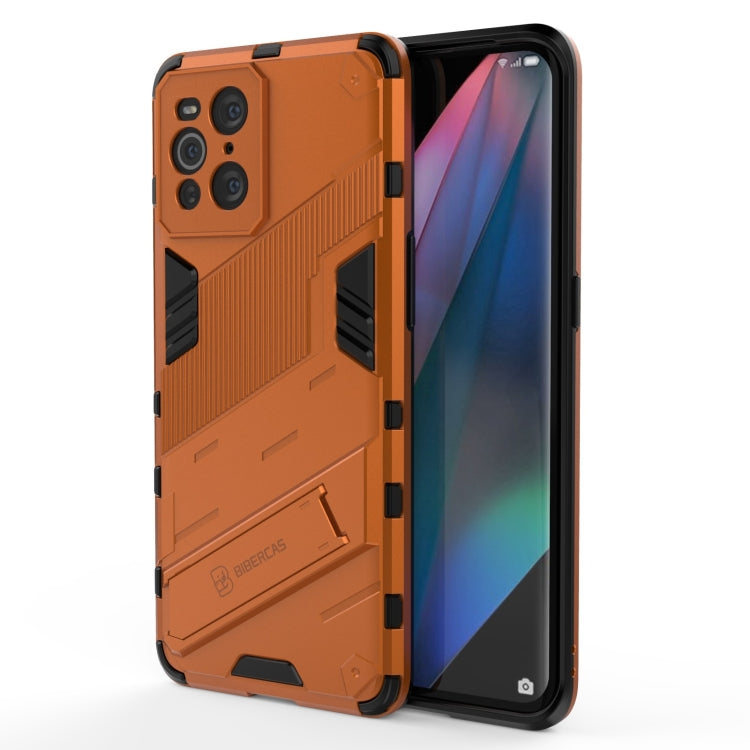 For OPPO Find X3 Punk Armor 2 in 1 PC + TPU Shockproof Case with Invisible Holder