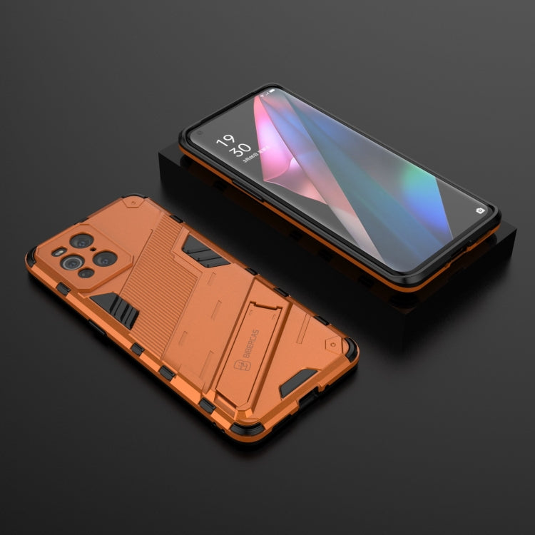 For OPPO Find X3 Punk Armor 2 in 1 PC + TPU Shockproof Case with Invisible Holder