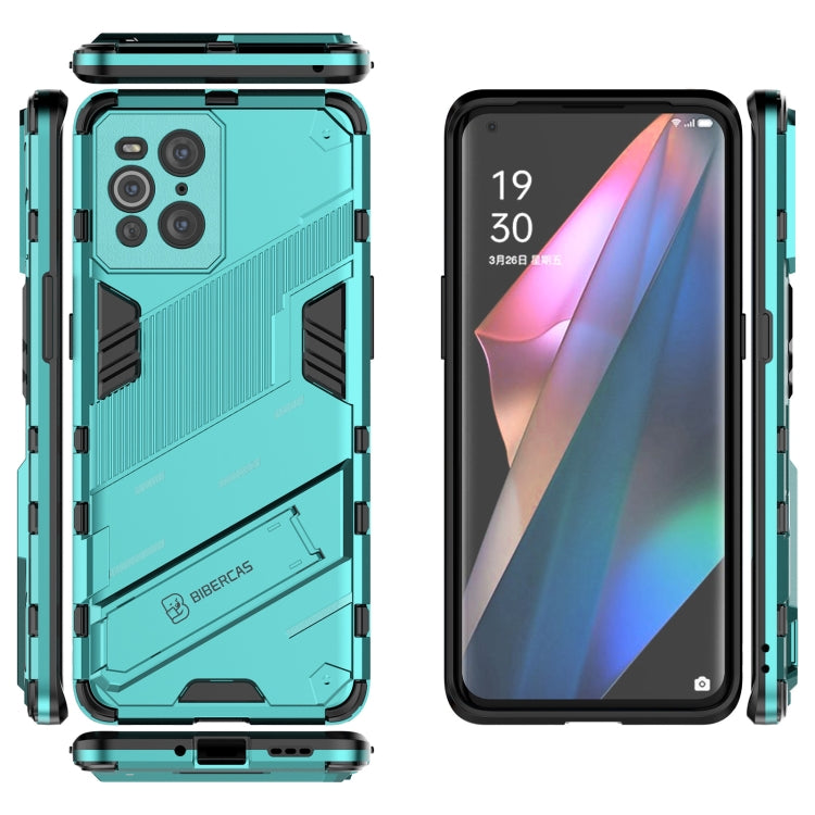 For OPPO Find X3 Punk Armor 2 in 1 PC + TPU Shockproof Case with Invisible Holder