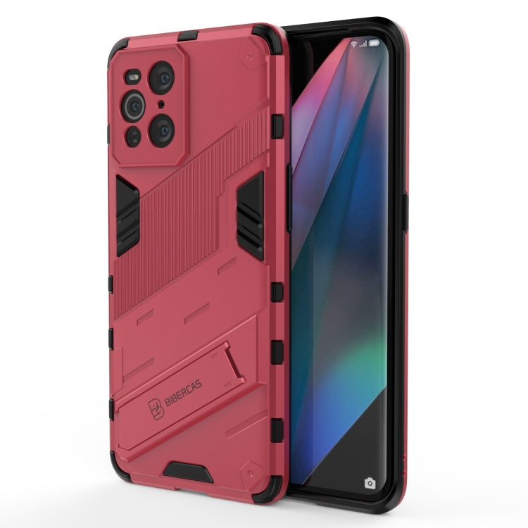 For OPPO Find X3 Punk Armor 2 in 1 PC + TPU Shockproof Case with Invisible Holder