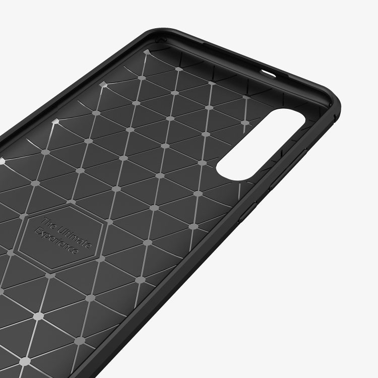 For Xiaomi Mi 9 Pro 5G Brushed Texture Carbon Fiber TPU Protective Case