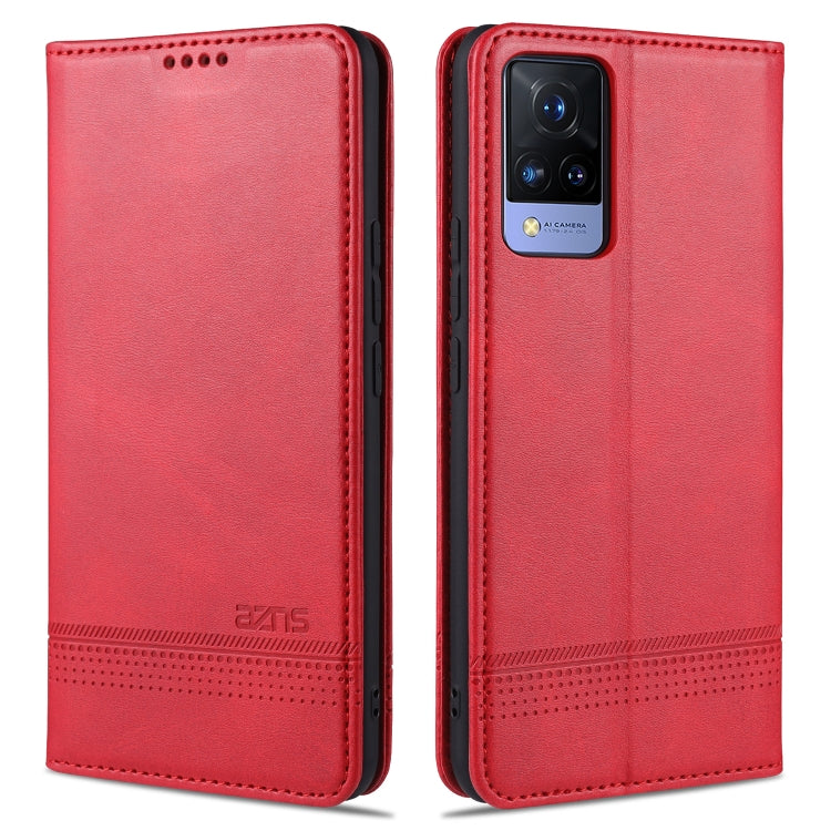 For vivo S9 AZNS Magnetic Calf Texture Horizontal Flip Leather Case with Card Slots & Holder & Wallet