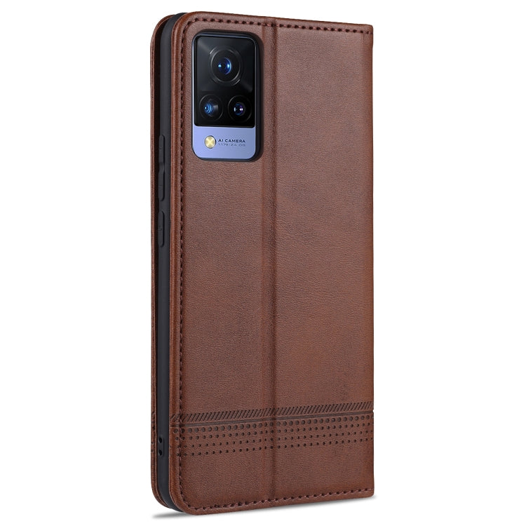 For vivo S9 AZNS Magnetic Calf Texture Horizontal Flip Leather Case with Card Slots & Holder & Wallet