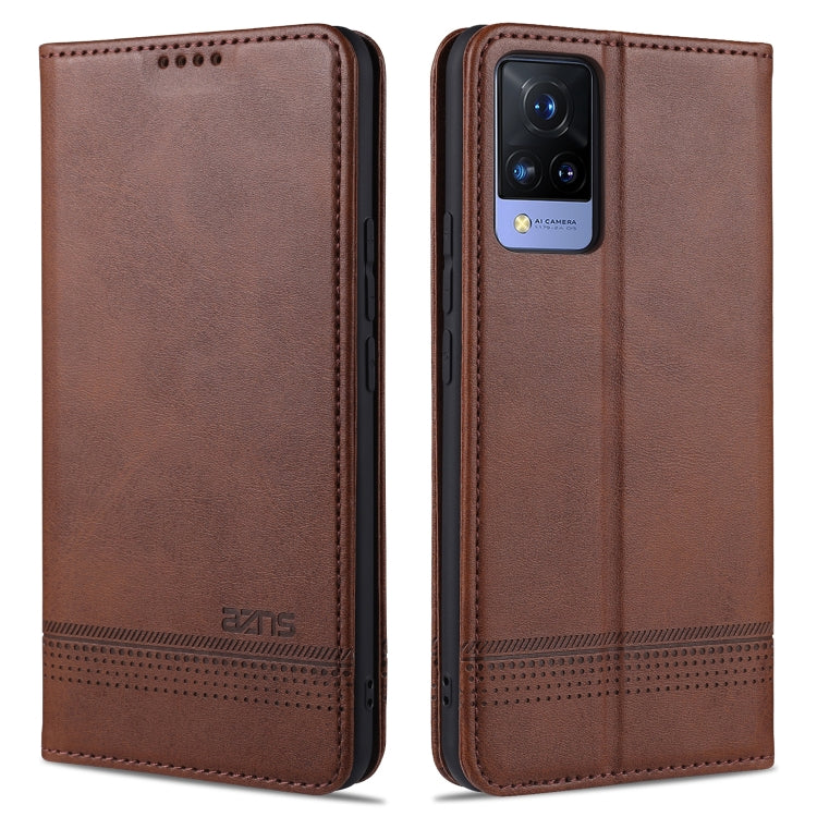 For vivo S9e AZNS Magnetic Calf Texture Horizontal Flip Leather Case with Card Slots & Holder & Wallet