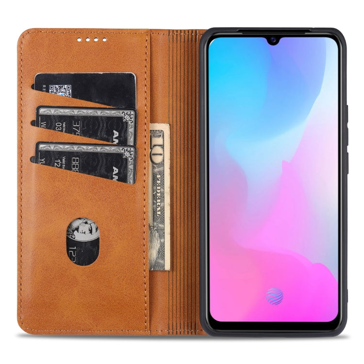 For vivo S9e AZNS Magnetic Calf Texture Horizontal Flip Leather Case with Card Slots & Holder & Wallet