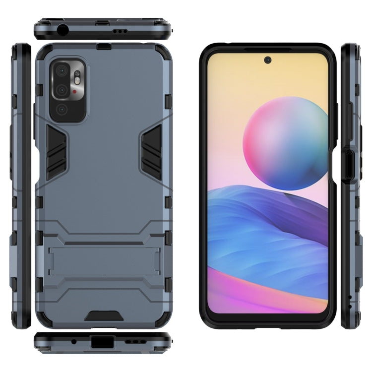 For Xiaomi Redmi Note 10 5G Shockproof PC + TPU Protective Case with Hidden Holder