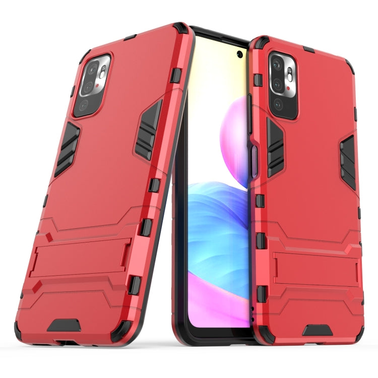 For Xiaomi Redmi Note 10 5G Shockproof PC + TPU Protective Case with Hidden Holder