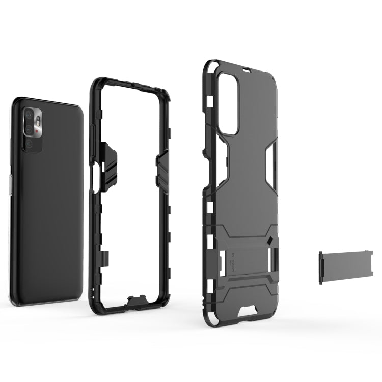 For Xiaomi Redmi Note 10 5G Shockproof PC + TPU Protective Case with Hidden Holder