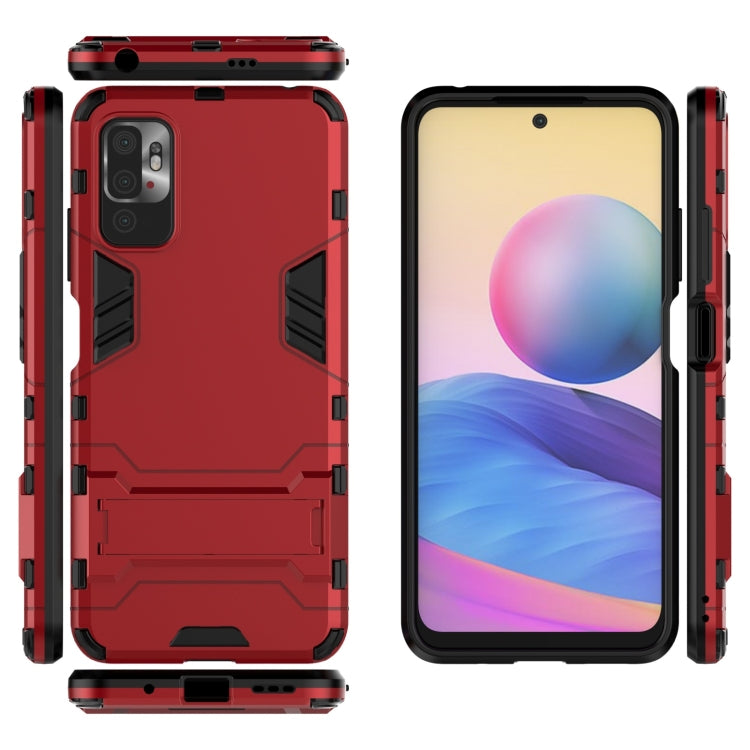 For Xiaomi Redmi Note 10 5G Shockproof PC + TPU Protective Case with Hidden Holder