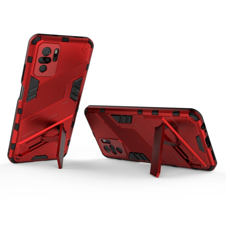 For Xiaomi Redmi Note 10 Punk Armor 2 in 1 PC + TPU Shockproof Case with Invisible Holder