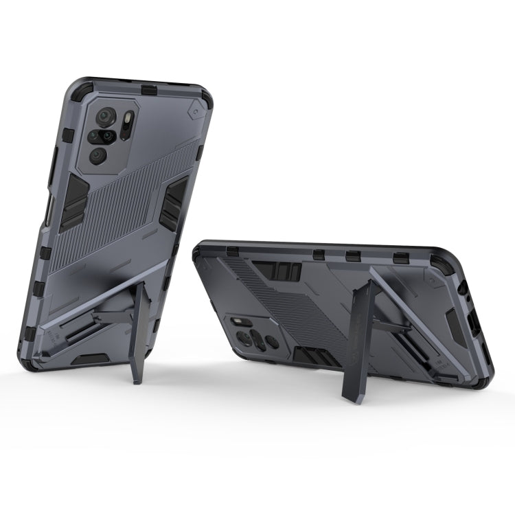 For Xiaomi Redmi Note 10 Punk Armor 2 in 1 PC + TPU Shockproof Case with Invisible Holder