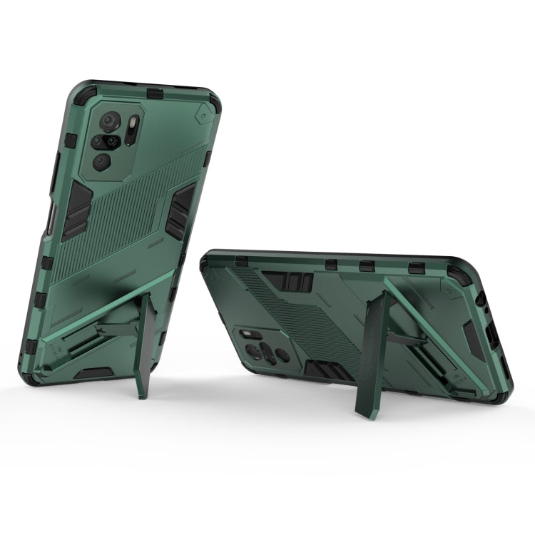 For Xiaomi Redmi Note 10 Punk Armor 2 in 1 PC + TPU Shockproof Case with Invisible Holder