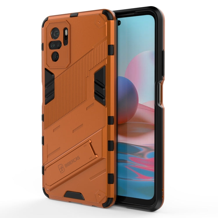For Xiaomi Redmi Note 10 Punk Armor 2 in 1 PC + TPU Shockproof Case with Invisible Holder