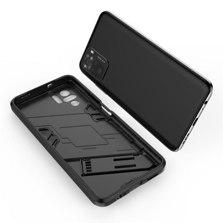 For Xiaomi Redmi Note 10 Punk Armor 2 in 1 PC + TPU Shockproof Case with Invisible Holder