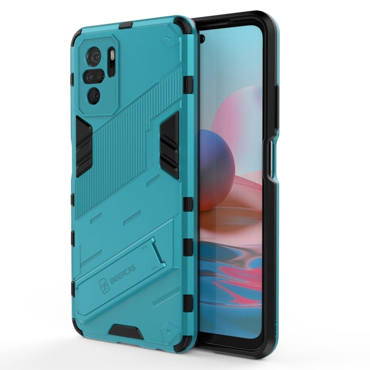 For Xiaomi Redmi Note 10 Punk Armor 2 in 1 PC + TPU Shockproof Case with Invisible Holder