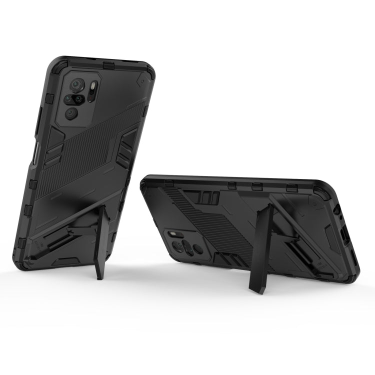 For Xiaomi Redmi Note 10 Punk Armor 2 in 1 PC + TPU Shockproof Case with Invisible Holder