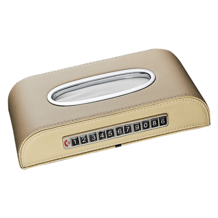 Universal Car Tissue Box with Temporary Parking Phone Number Card
